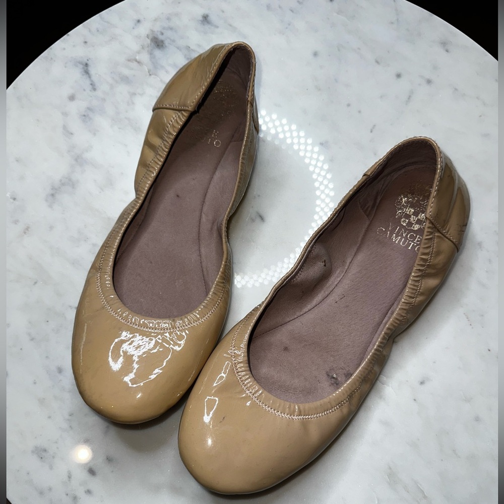 Vince Camuto Tan Ballet Flats